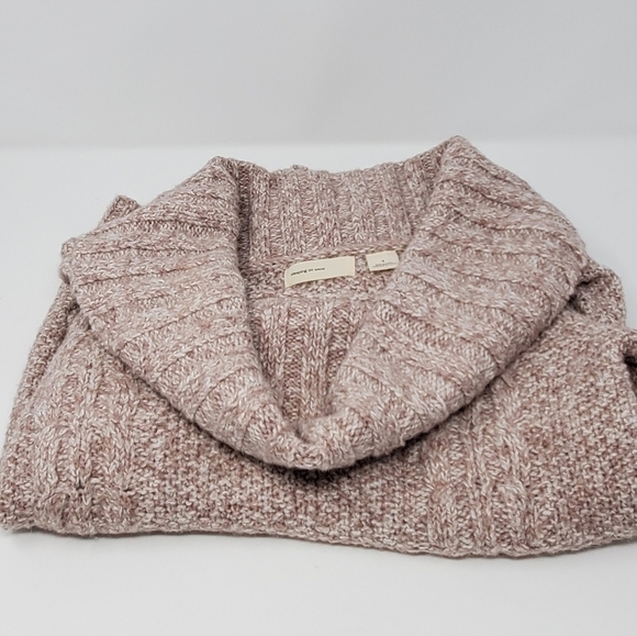 SLEEPING ON SNOW THE NEVES DUSTY ROSE MARBLE OFF SHOULDER SWEATER WOMEN SMALL - Picture 6 of 12